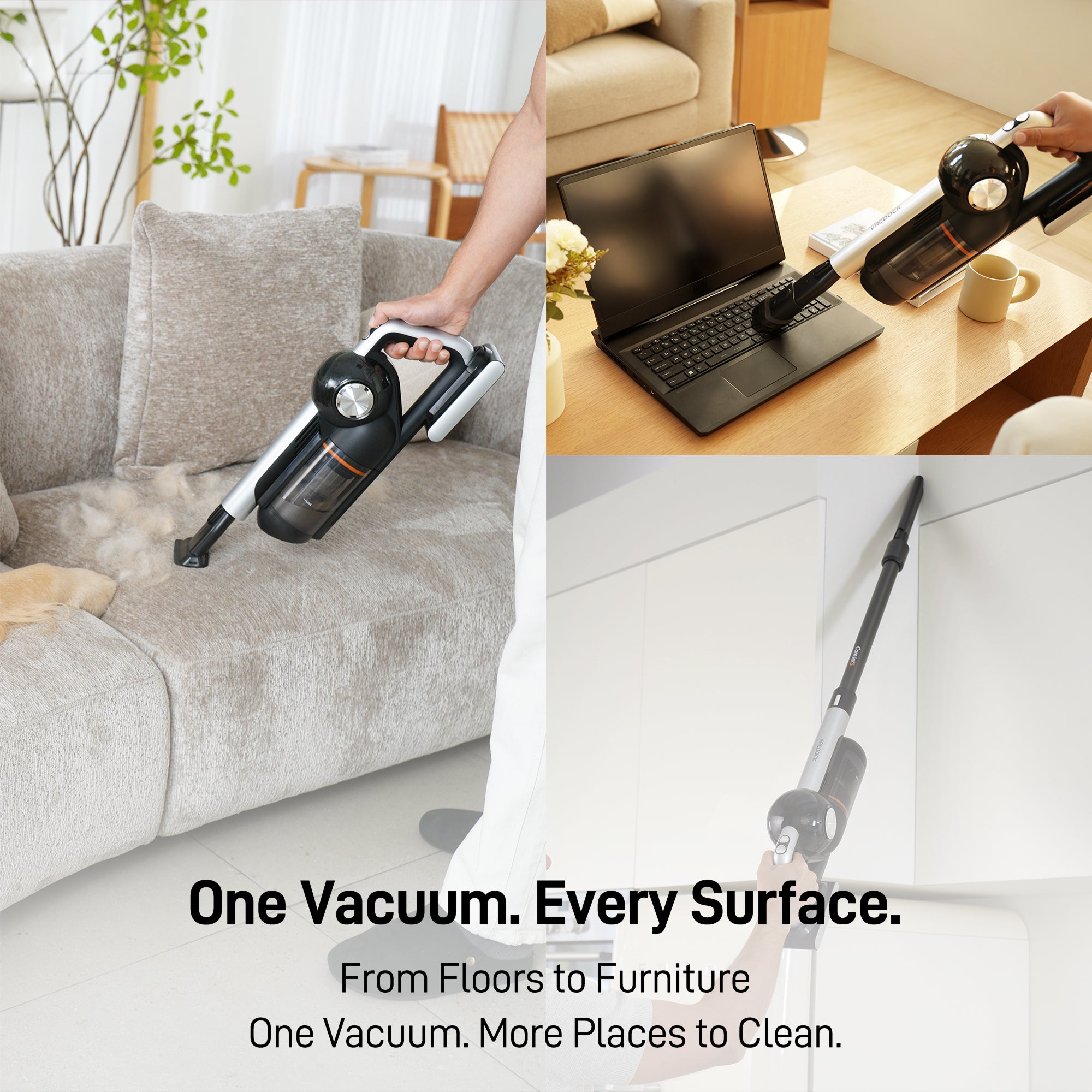 VACDOCK CoreJet5 Cordless Vacuum Cleaner, Self-Emptying All-in-One Dock